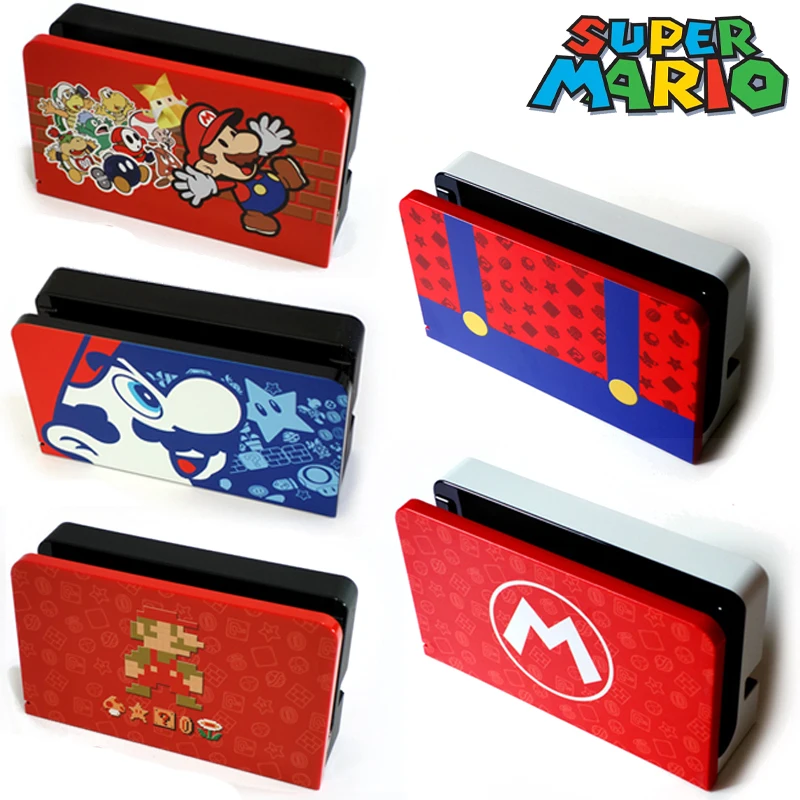Super Mario Bros Dock Cover Per Nintendo Switch Custodia Protettiva Per Anime Oled Per Nintend Switch Oled Host Base Accessori Per Giochi