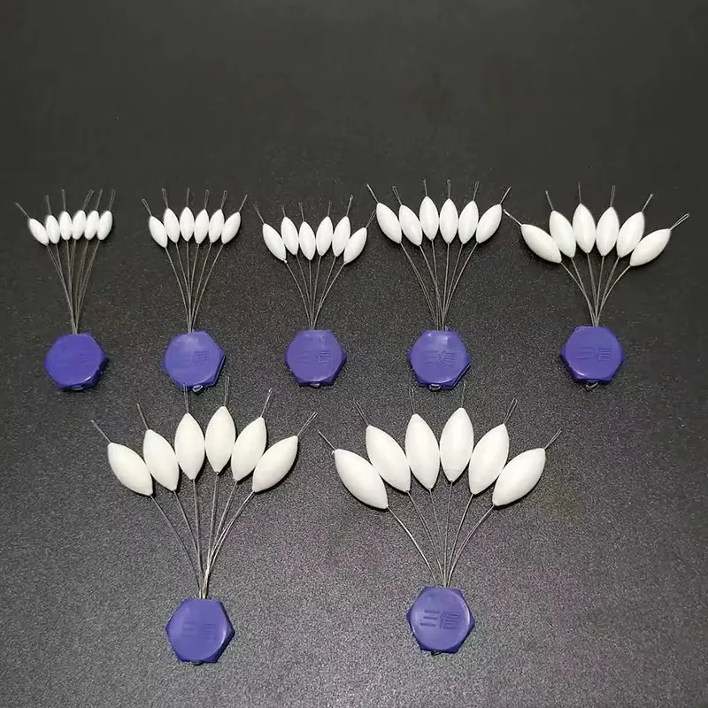 Lot de 5 paquets de flotteurs 7 étoiles blancs 8 tailles pour pêche au coup et accessoires