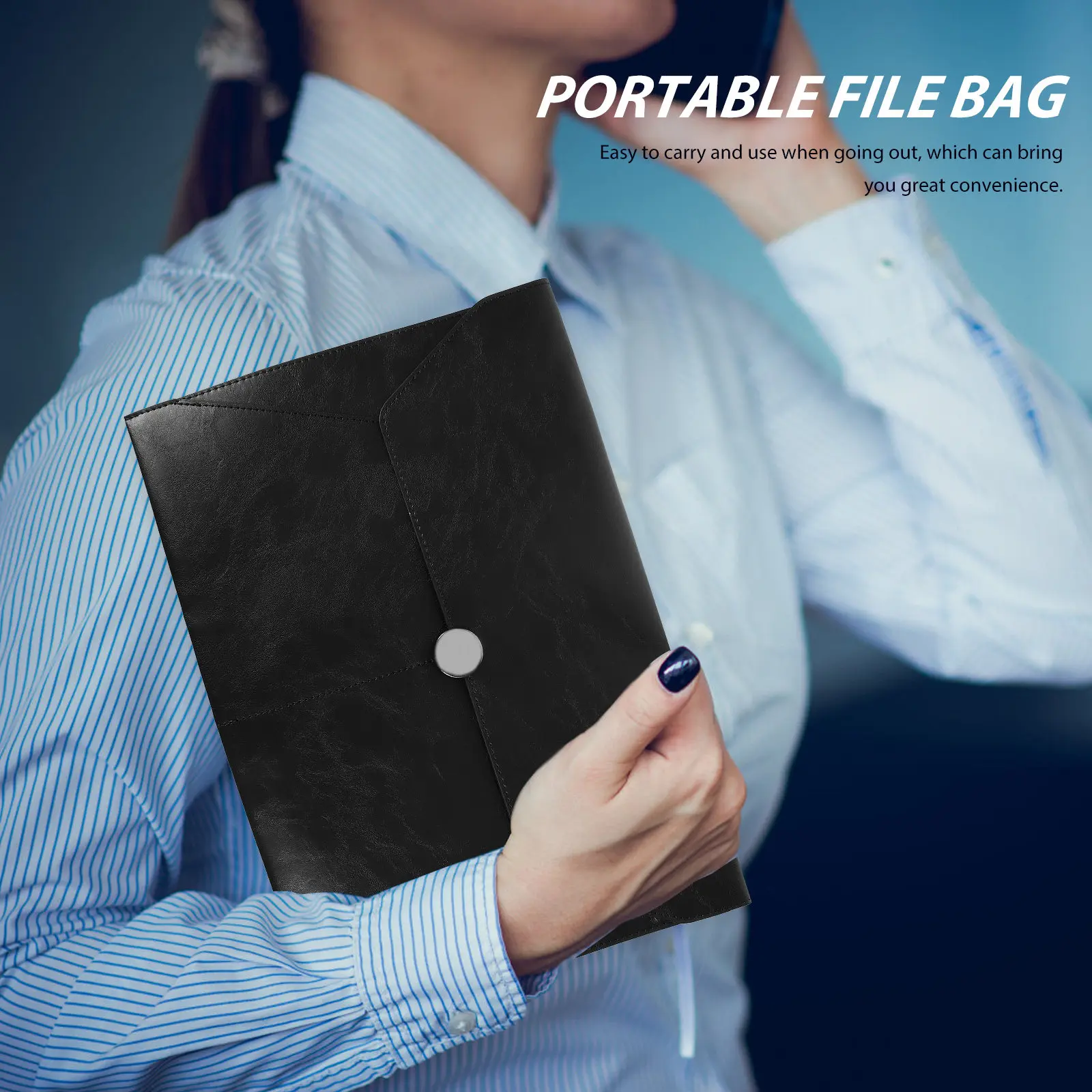 A4 폴더 대용량 문서 파일 가방 휴대용 사무실 정리함 비즈니스 여행 포트폴리오 케이스 문서 보관함