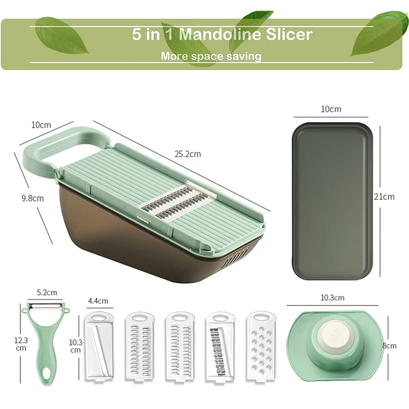 5 In 1 Vegetable Cutter Fruit Slicer Grater Shredders Drain Basket Food Chopper Cutter Dicer Slicer Tools Kitchen Accessories vegetable slicer vegetable cutter