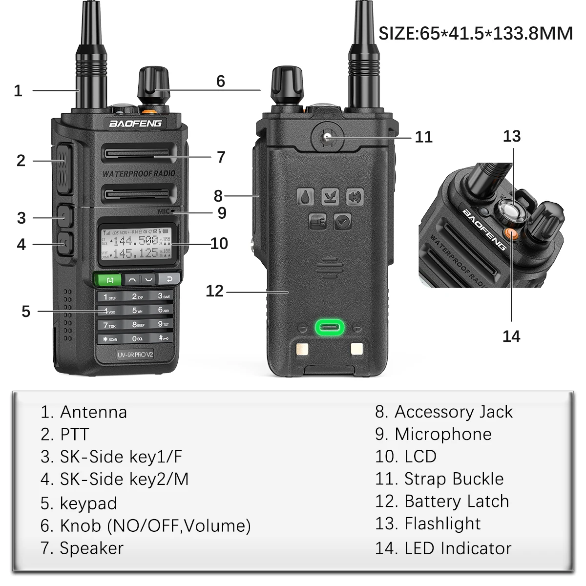 Baofeng UV-9R PRO マルチバンドトランシーバー トライパワー IP68 Baofeng UV-9R PRO マルチバンドトランシーバー トライパワー IP68