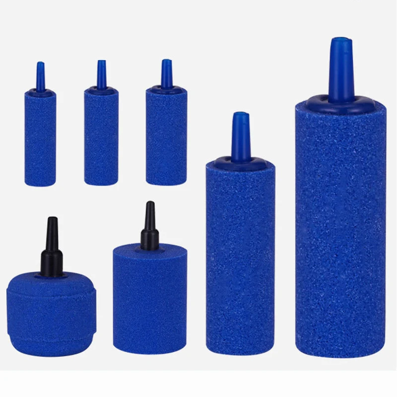 Aquarium Accessories Aquarium Air Stone Aquarium Air Stone Decoration 5pcs Blue Sandstone Cylindrical Aquarium Air Stone Sand Stone Fish Tank Oxygen Diffuser Air Bubbler Decorative