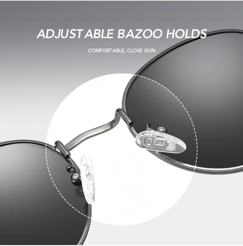 Marke Designer Vintage Runde Polarisierte Sonnenbrille Mann Retro Kleine Rahmen Sonnenbrille Männlichen Mode Fahren Shades Gafas De_voghion.com