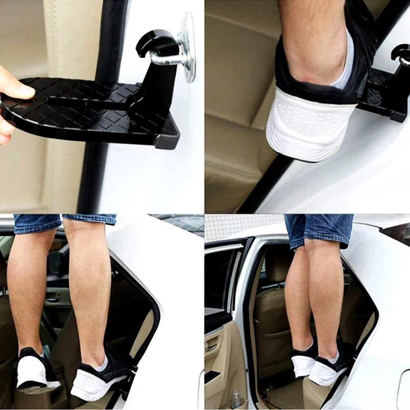 Foldable Car Roof Rack Step Car Door Step Multifunction Universal Latch Hook Foot Pedal Aluminium Alloy Safety car accessories car roof rack step