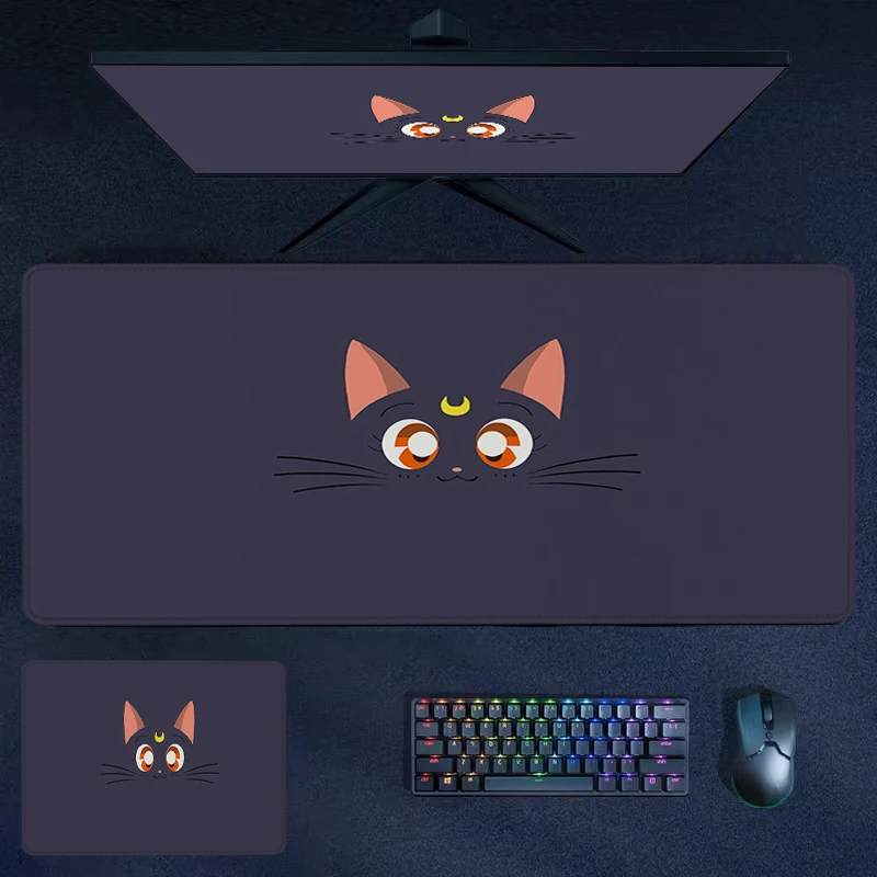 

Anime Mouse Pad Cute Cat Office Computer Desk Mat Mouse Mats Gamer Keyboard Mat Stitched Edge Mousepad Kawaii Pc Gaming Accessoy