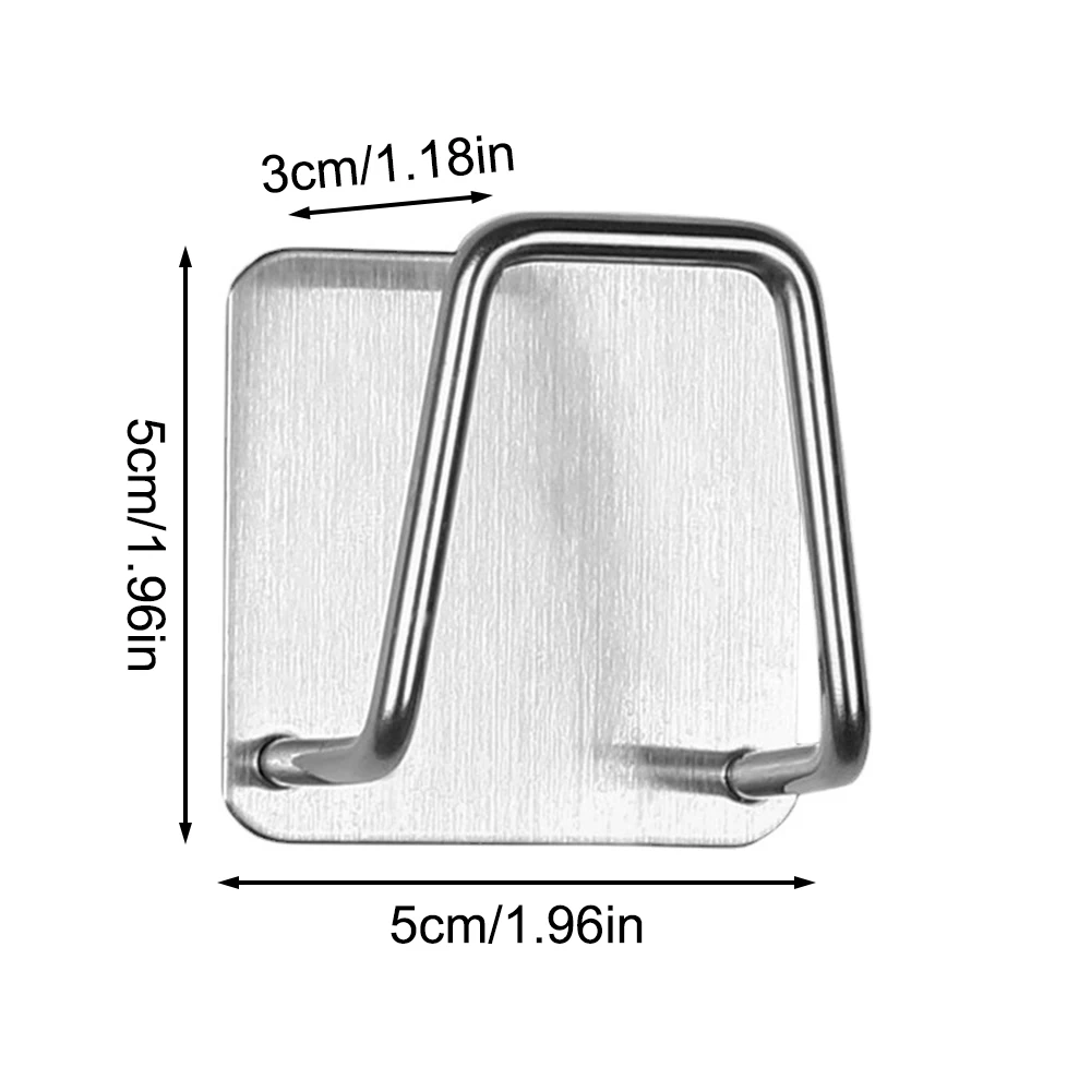 2pcs of stainless steel storage rack sink sponge rack for sponge steel wire balls drainage paste sink inner wall kitchen supplie 6