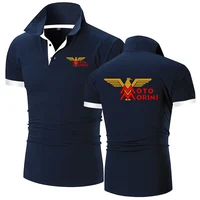 Polo Confortable avec Logo Imprimé Moto Morini pour Homme, Col à Revers, Respirant, à la Mode, dehors, Solide, Document, Nouvelle Collection Été 2024 4