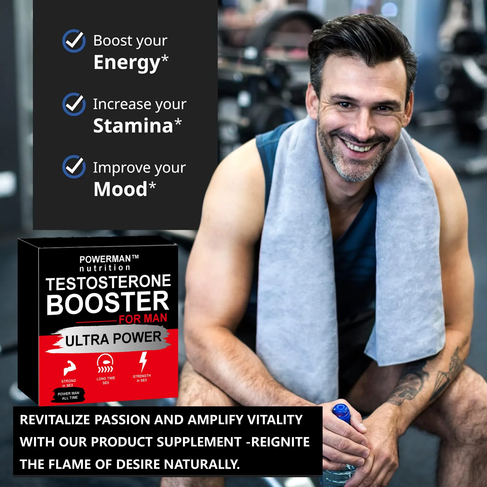 

Powerful Booster for Men That Improves Energy, Stamina, Drive and Performance in The Bedroom