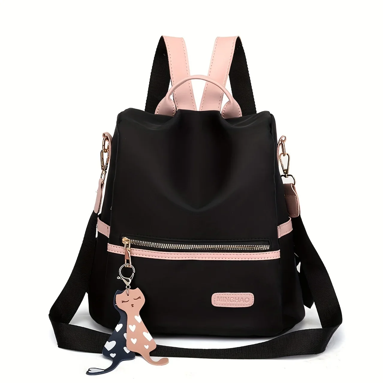 Multifunctional Ladies Handbag, Ladies Travel Lightweight Stylish Backpack, School College Backpack With Cute Pendant, Open Pocket Travel Bag, Small Travel Backpack, Shoulder Bag, Shoulder Bag 1