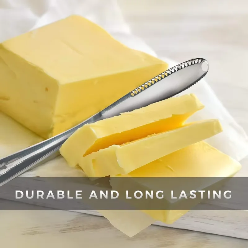 3 in 1 Butter Knife Stainless Steel Butter Spreader Cheese Spreaders with Holes and Serrations
