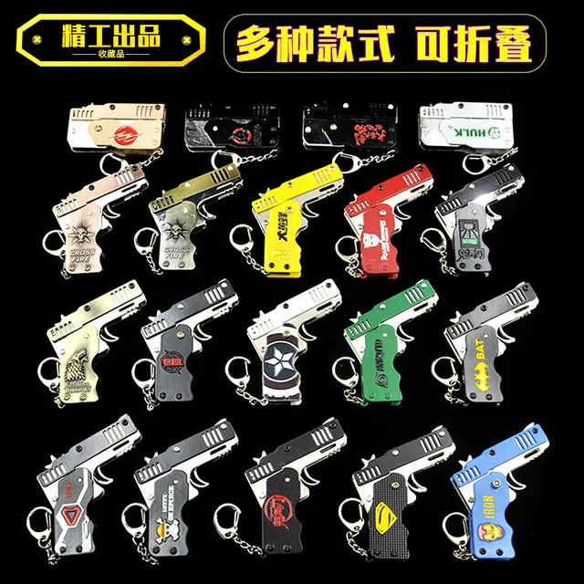 Miniature Glock Traumat Soft Bullet Toy Gun Weapons Metal Pistol Rubber Band Minigun Continuous Firing For Adults Boys Kids Gift 1
