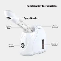360 °   Vaporisateur facial rotatif à vapeur chaude, instrument de beauté multifonctionnel pour spa à domicile, hydratation profonde, soin de la peau, vaporisateur facial 6