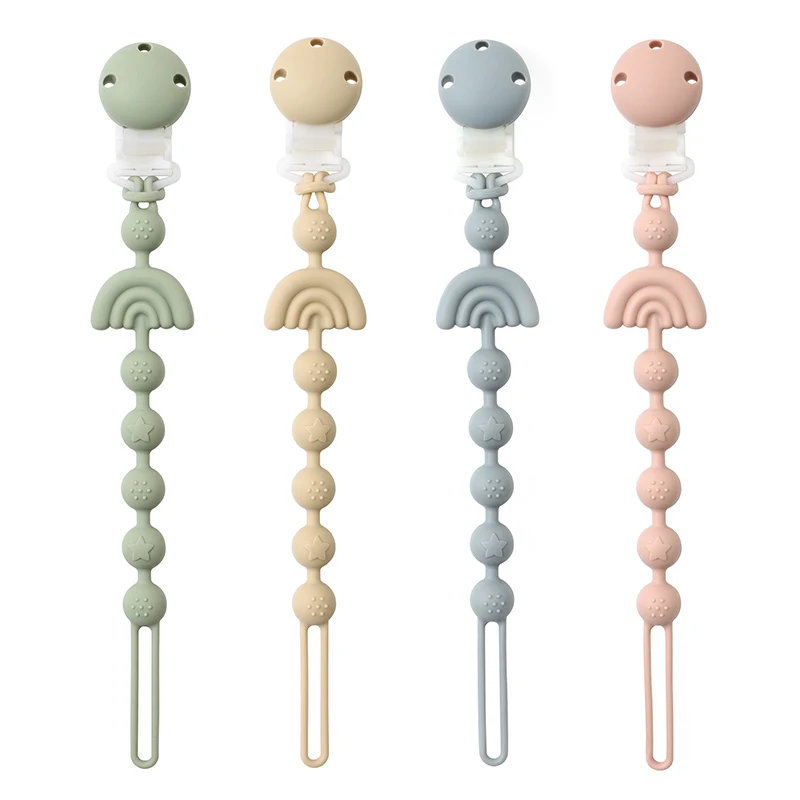 Baby Silicone Pacifier Chain Clip Dummy Nipples Holder Clips BPA Free Babies Teething Chain Toy Gifts For Cute Baby Accessories baby silicone pacifier chain clip dummy nipples holder clips bpa free baby teething toy baby bottle anti lost chain baby stuff