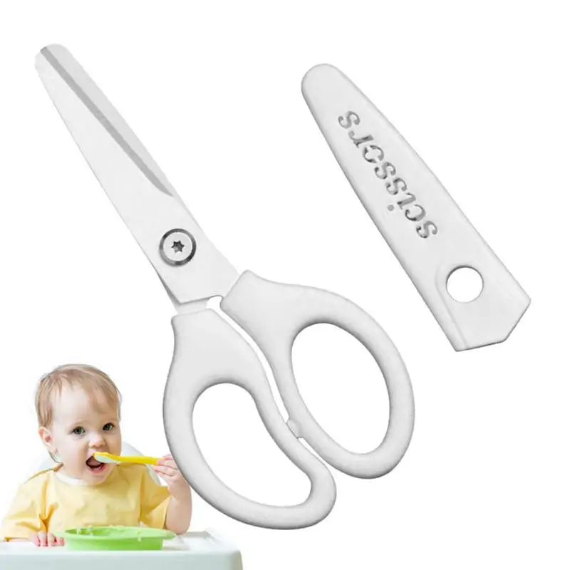 

Ceramic Scissors Portable Baby Food Mills Infant Feeding Aid Scissors With Blade Cover Baby Supplies For Health Baby Tableware