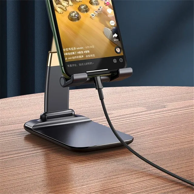 Foldable ABS Desktop Mobile Phone Stand For iPad iPhone 13 X Smartphone Support Tablet Desk Cell Phone Portable Holder Bracket 5