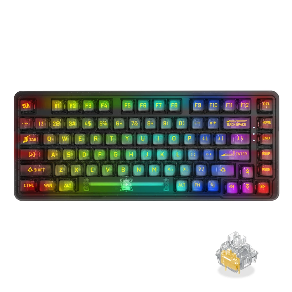 Redragon K582 SE Tastiera Meccanica Gaming RGB – Cablata, Hot-Swap, Switch Rossi, Tasti PBT, Layout US