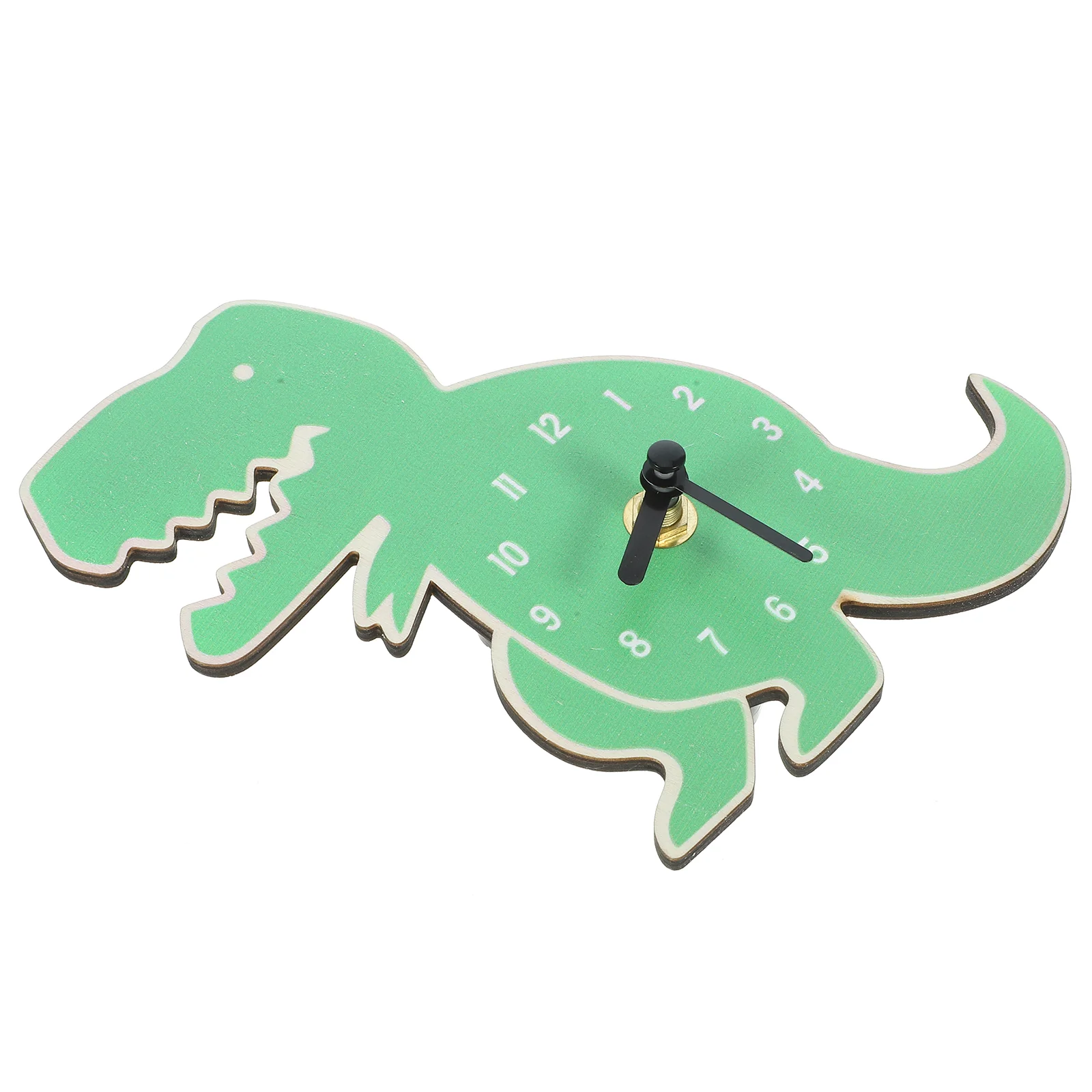 Mini Silent Green Dinosaur Clock Wall Hanging Clock Kids Room Decor Household Office Bedroom Cartoon Wall