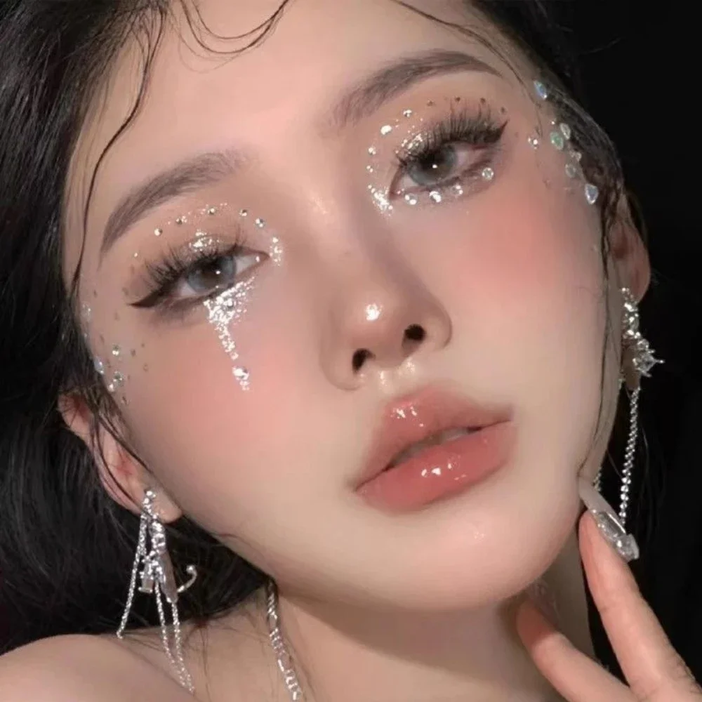 Fashon Pearl Face Stickers Pearl Temporary Tattoo Stickers Waterproof Glitter Eyeshadow Body for Festival Makeup 6