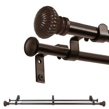 Fluted Ball Curtain Rod 1