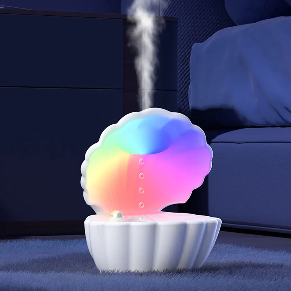 Shell Anti Gravity Humidifier Cool Mist Humidifier with BT Speaker & Night Light Water Drop for Bedroom