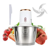 LAC Household  Kitchen White 3L Mixer Commercial Electric Meat Beater Multi-function Grinder Detachable Blade With Safety Lock 1