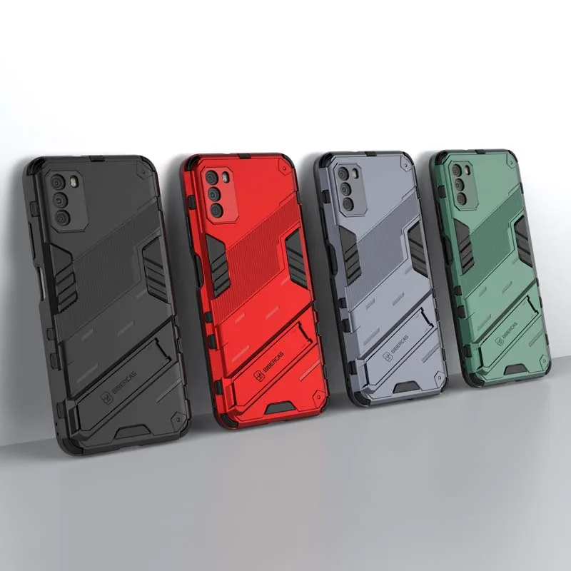 Custodia Antiurto Per Xiaomi Poco M3 M4 Pro M5S M6 Pro 4G 5G Armor Cover Per Telefono Per Poco M6 Pro M6Pro Bumper Holder Back Coque Case