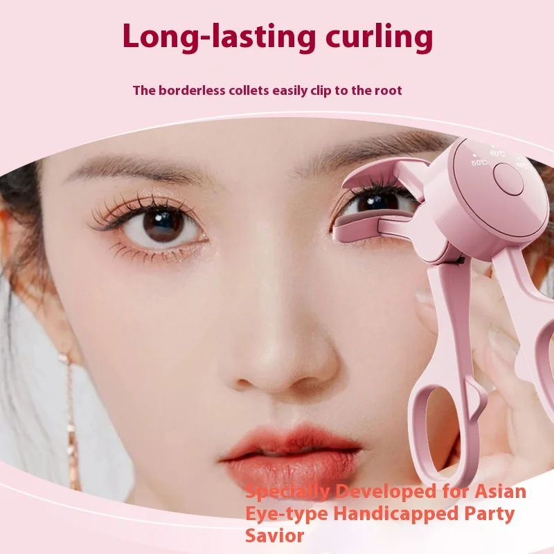 Electric eyelash curler, long-lasting design, easy and perfect curling all day, portable electric eyelash curling tool.