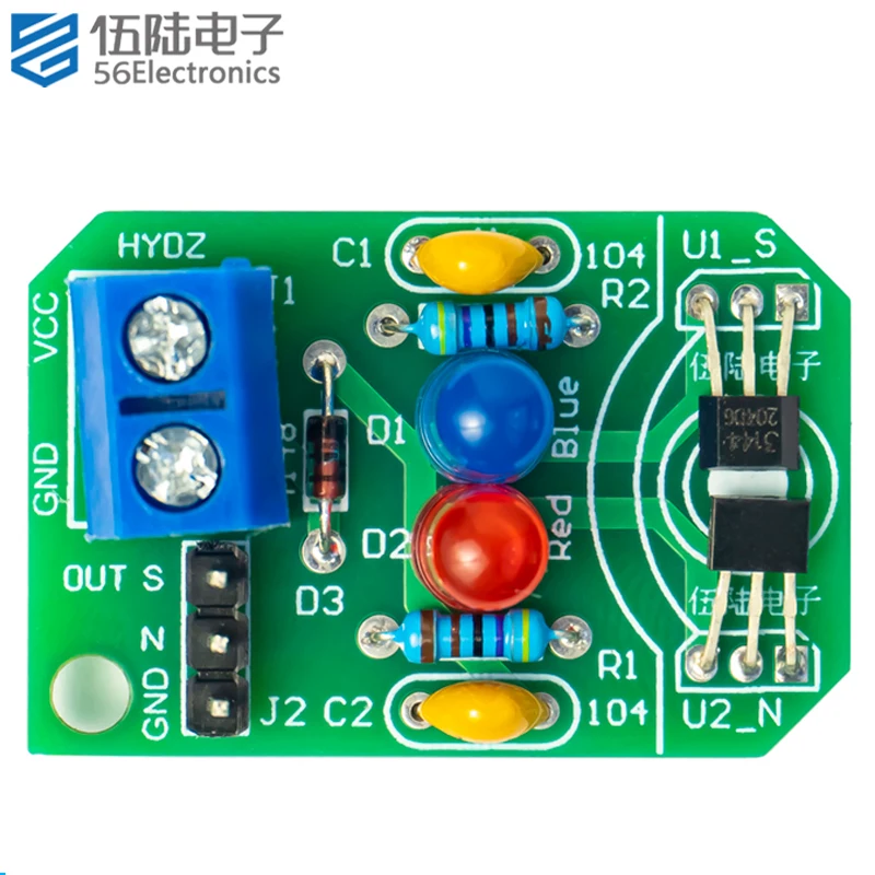 Hall Sensor Magnetic Detection Pole Resolver DIY Kit Electronic Components Assembly and Soldering Boards electronic kit