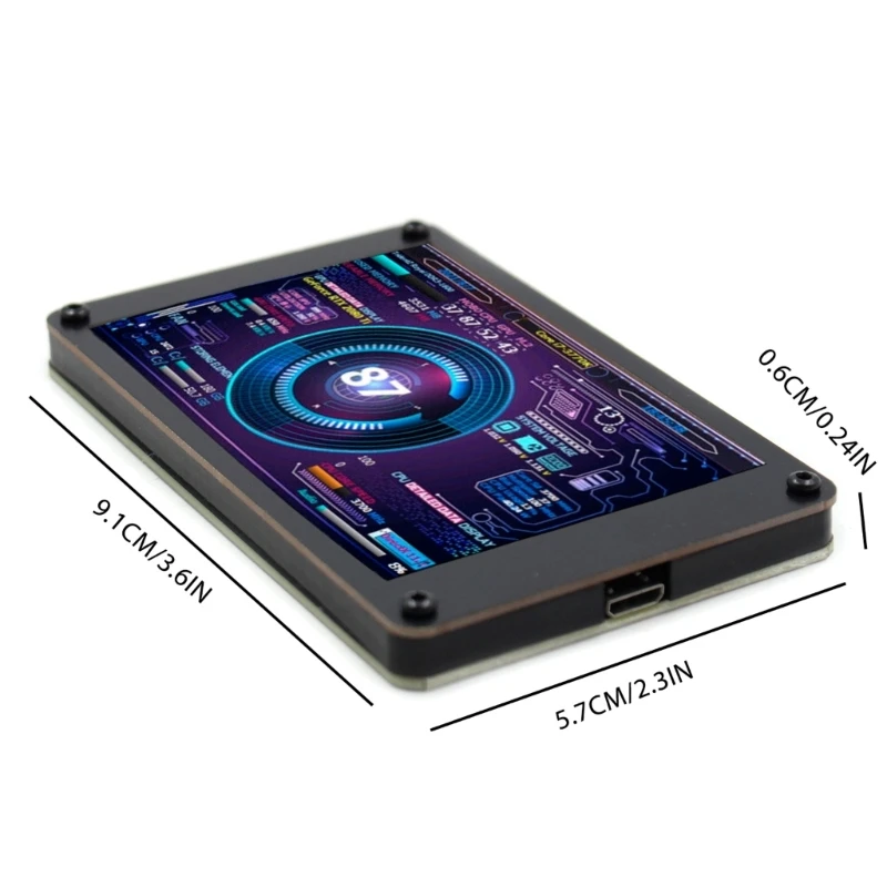 3.5 ġ 320x480 ̴ 뷮  ȭ IPS , Aida64  USB ǻ  USB2LCD ÷ PC
