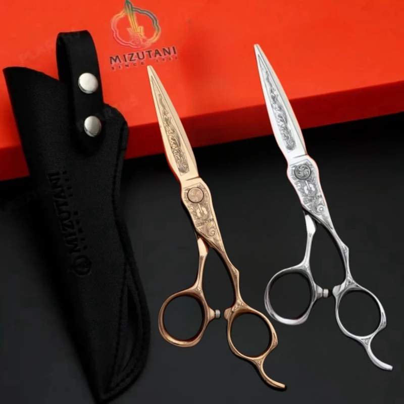 New MIZUTANI barber Scissors  6.0 6.8-inch gold scissors VG10 material Hair cutting machine professional hairdressing scissors scissors gold ножницы m