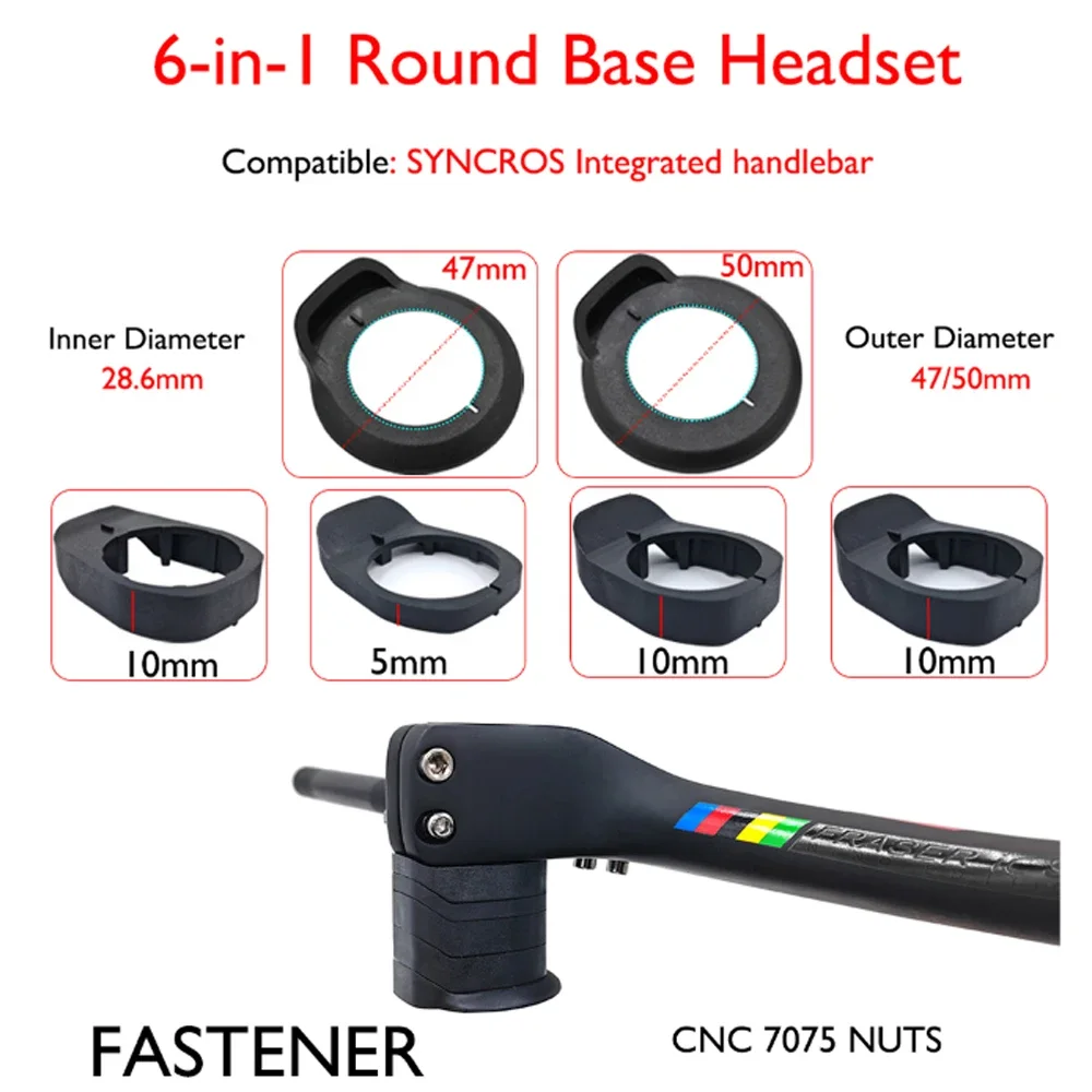 SYNCROS-Integrated Cockpit Handlebar for Mountain Bike, MTB Handlebars, Bicycle Parts, 28.6mm -17 Degree Carbon, 660 ~ 800mm