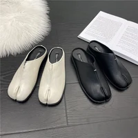 New Fashion Tabi Ninja Flats Leather Split Toe Flat Shoes Woman Cozy Loafers Female Casual Low Heels Ladies Muller Shoes - Image 4