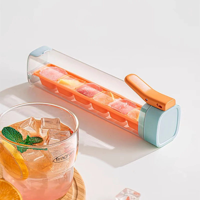 Creativity Ice Cube Tray Easy Demould Ice Maker With Handle Single Hand Press Cube Mold