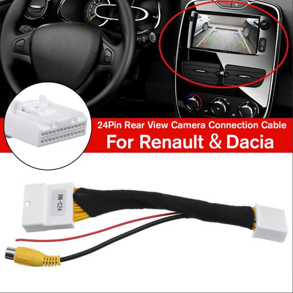 24 Pin Auto Adapter Rear View Camera Connection Cable C24 Double Head