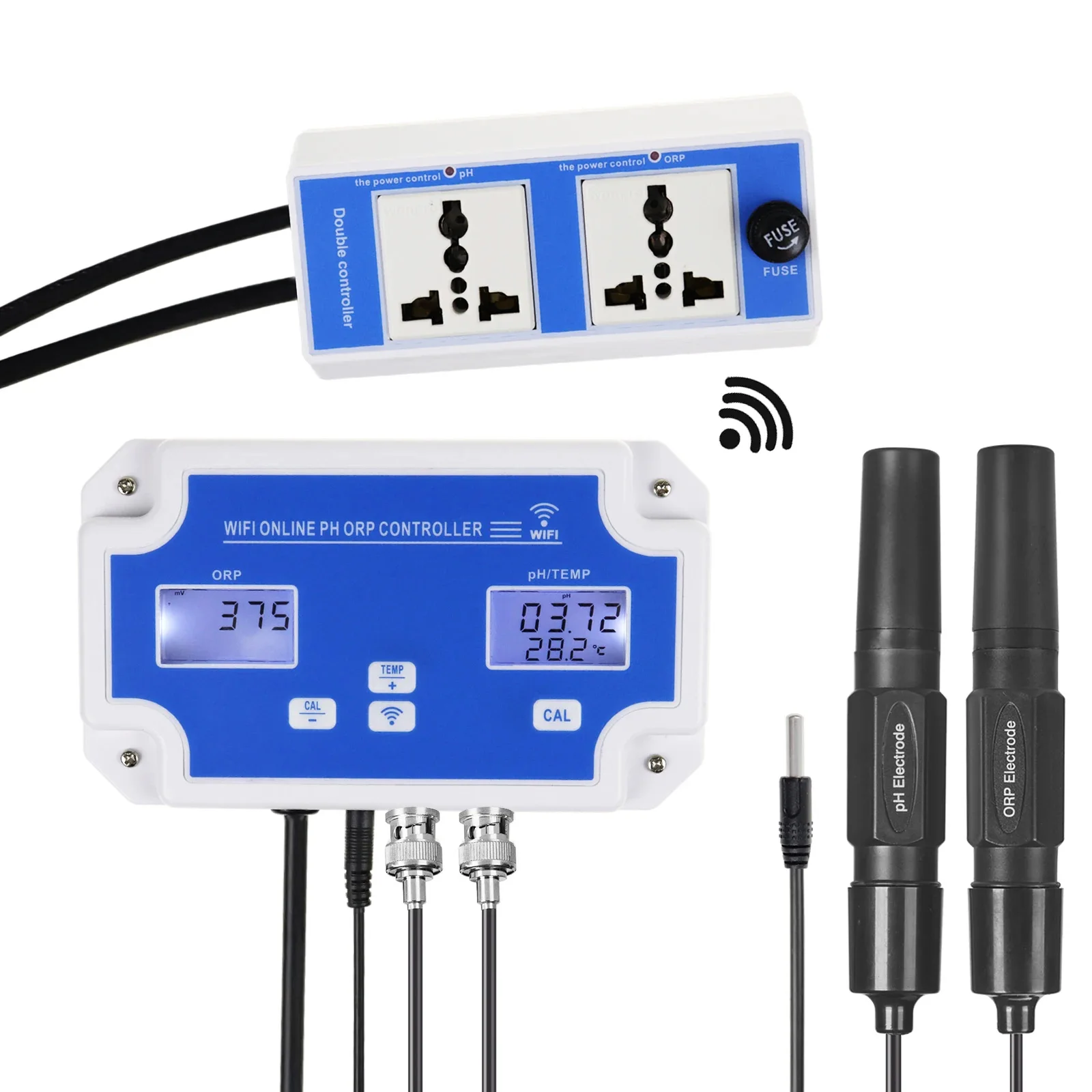 Smart PH ORP Redox Controller Tester With Monitoring and Dosing Wireless App Remote Online Monitor (Packaging Available)