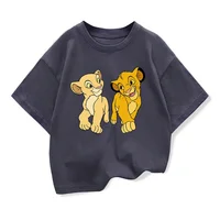 Potdemiel Summer The Lion King Simba T Shirt Kids Boys Clothes White Short Sleev T-shirts Children Clothing Baby Tops 2-12 Years 1