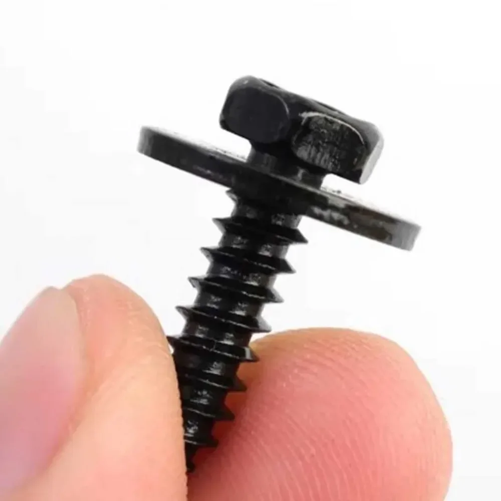 40PCS Metal U Clips for Car Fender Bumper Trim Installation - Screw Base Fasteners for Auto Modification