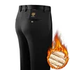 Fit Straight Men's Winter Pants Warm Fleece Thick Classic High Waist Business Casual Pants Youth Trousers 40 4