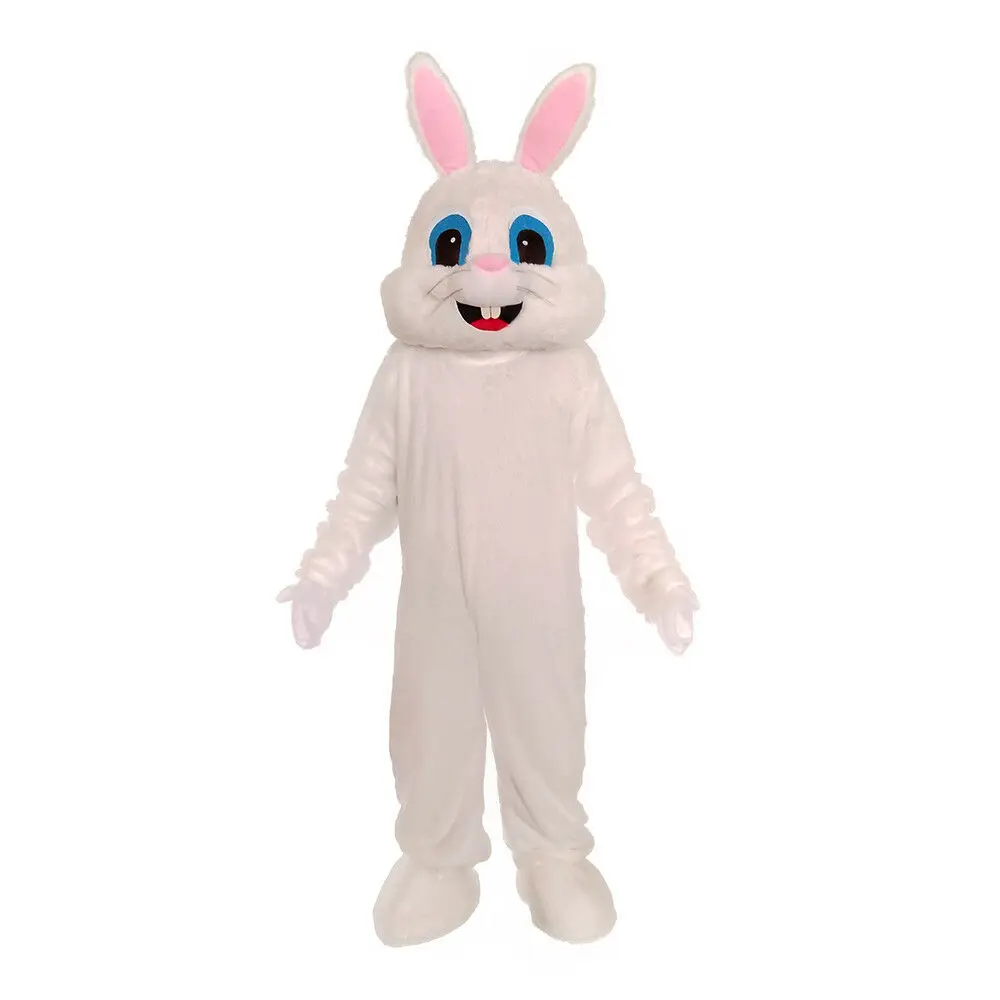 New Adult Halloween Christmas White Bunny Rabbit Mascotte Fancy Cartoon Mascot Costume Peluche Fancy Dress Mascot Costume