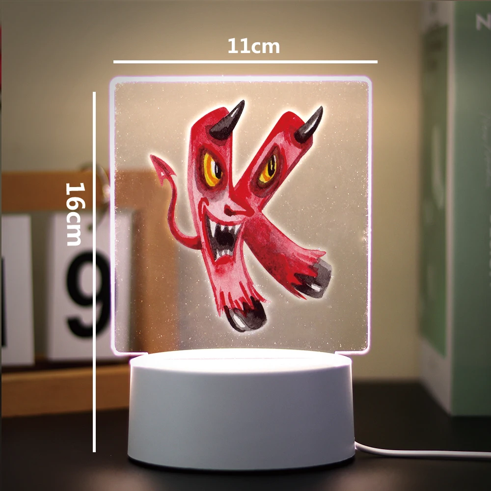 어린이용 글자 3D 야간 조명 장난감, 가정용 어린이 야간 조명, USB 분위기 테이블 램프
