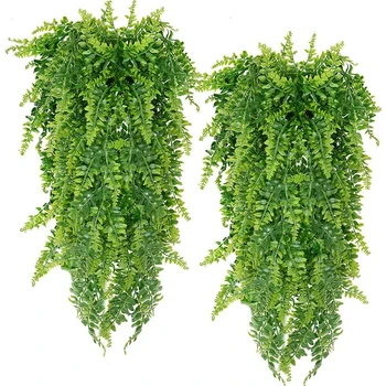 1 pz foglie di erba persiana piante sospese artificiali viti casa matrimonio decorazioni natalizie erba di plastica parete balcone decorazione della stanza 1