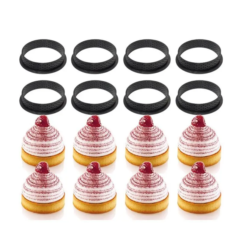 Pastry Tools 8pcs/set Cake Ring Mold Cutter French Cheese Mousse Cake Tower Ring Shape Oven Baking Tools Kitchen Baking Tool Home Mold