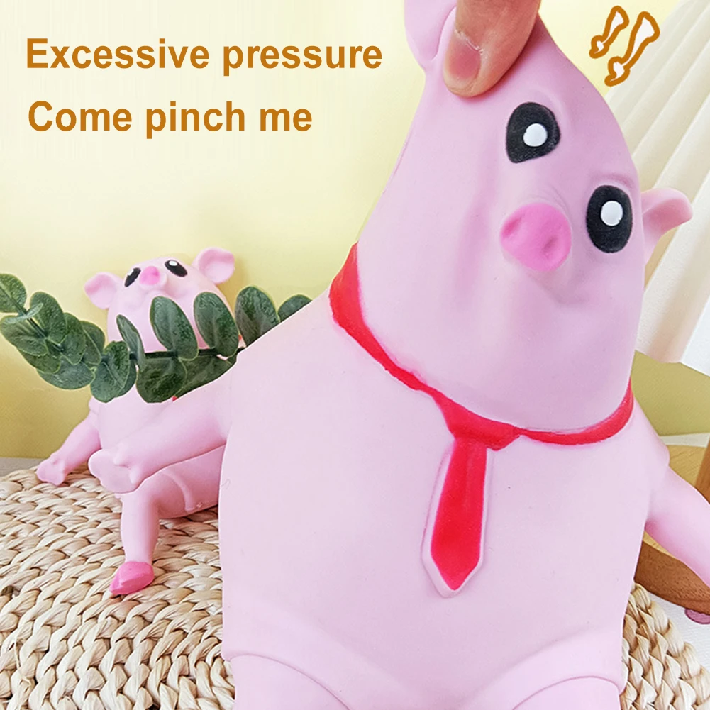Piggy Stress Toy Stretch Creative Sensory Toy Rebound Pig Stress Relief Funny Squeeze Soft Pig For Adults Kids small animals,stress ball toys