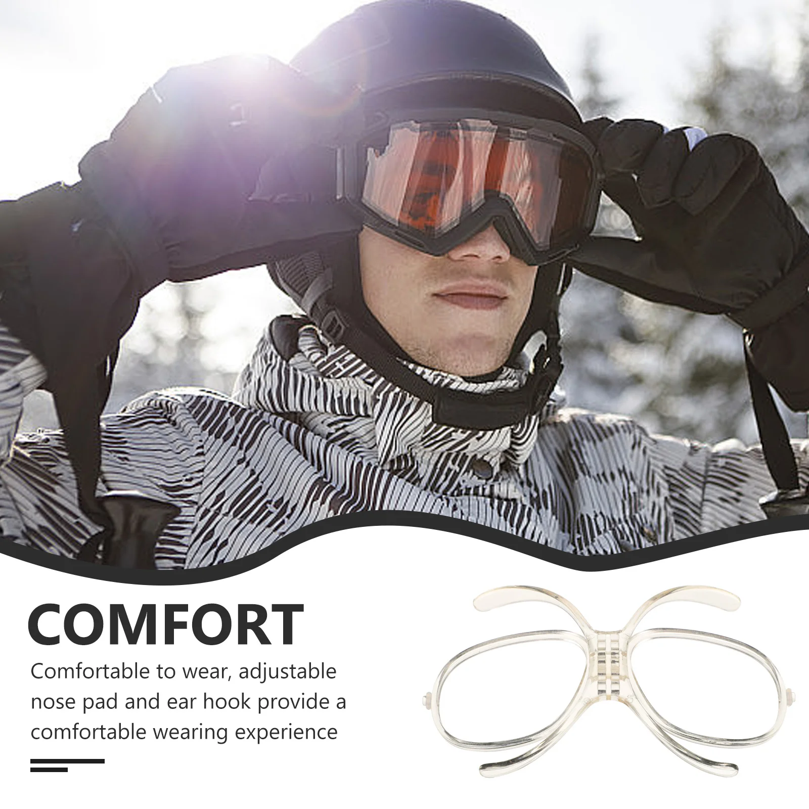 Goggle Vision Correction Inserts Snowboard Goggles Inner Frame Universal Goggle Inserts for Motorcycle Goggles Glasses Wearers A 5