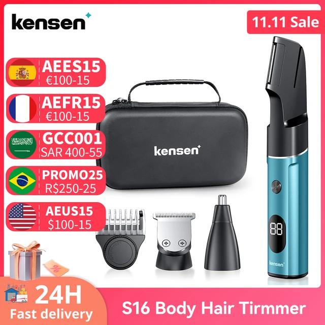 Kensen S16 Professional 3 In 1 Body Hair Removal Kits For Men Hair Cutting Machine Beard Shaver Waterproof Electric Hair Clipper Ranked Product Recommendation