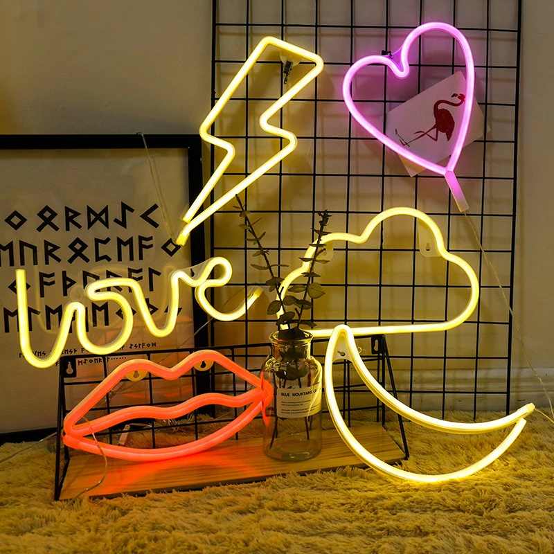 Neon Light Signs Bedroom Wall Neon Light Wall Decorations Led Night