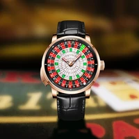 PINDU Design nouveau NH35A montres mécaniques hommes bouton poussoir tourner russe Roulette jeu saphir miroir diamant cadran montre pour hommes 6