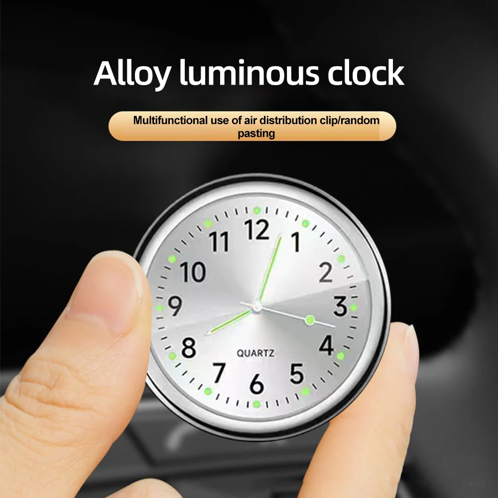 Car Clock Motorcycle Handlebar Clock Air Outlet Dashboard Clock 40Mm