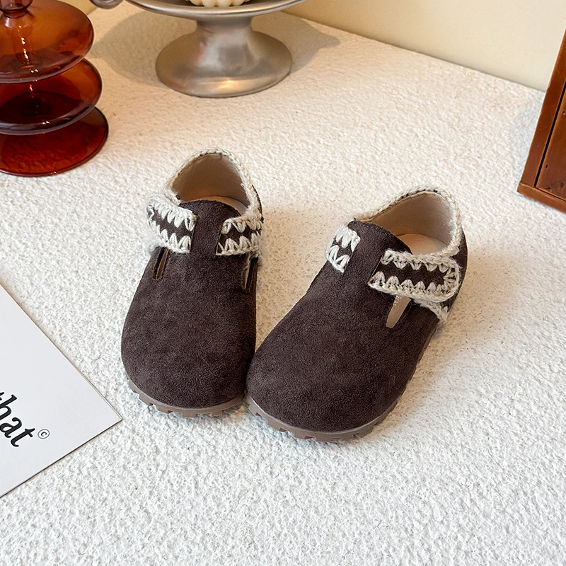 Children Fashion Leather Shoes Retro Style Spring Autumn Girls Causal Shoes 2025 New Kids Princess School Flat Shoes Soft Bottom