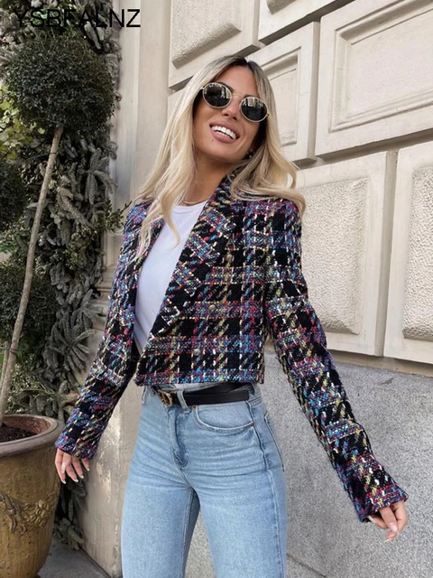 2023 Tweed Blazers Suit Outerwear Spring Coats Long Sleeve Tops Fashion  Jackets Tailored Women Coat Multicolor Cropped Clothing - AliExpress
